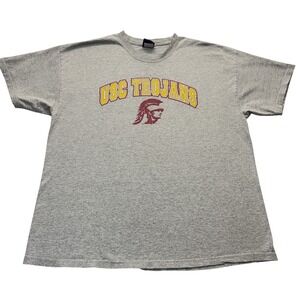 Vintage Y2K USC‎ Trojans T Shirt XL Gray AS Sports College Graphic Tee